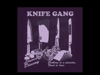 GRAPHIC TEE - KNIFE GANG branding design graphic design illustration logo typography vector