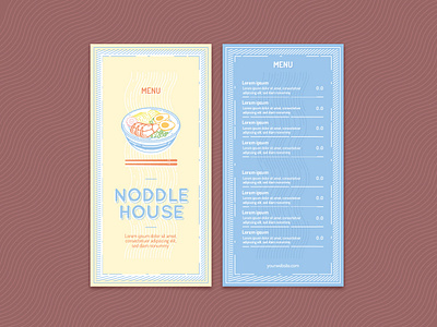 Noddle house menu