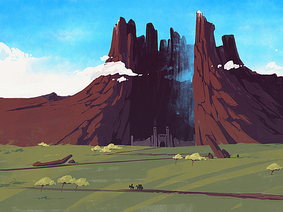 Mountain pass - Background illustration
