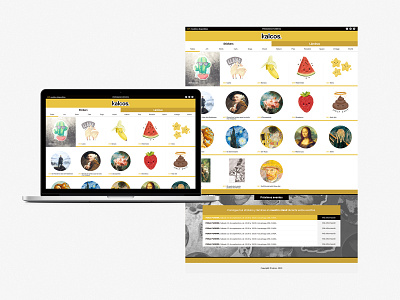 kalcos. - Website 2.0 branding calendar flat illustration portfolio simple square stickers ui web yellow