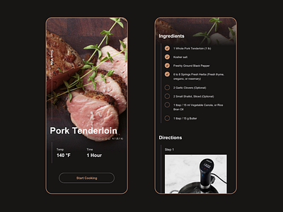 UI Challenge 040: Recipe app appdesign dailyui design interface interface design recipe recipe app ui ui design ux design web