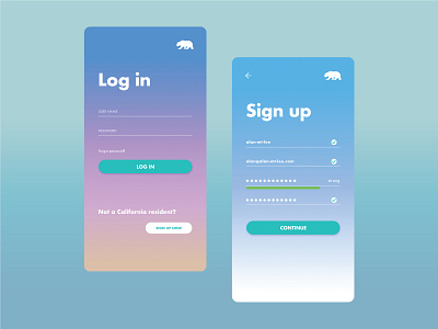 DailyUI 001: Sign In / Sign Up