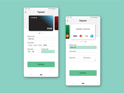 DailyUI 002: Credit Card Checkout app dailyui design ui