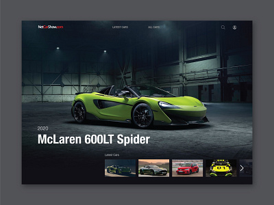 NetCarShow UI redesign: Desktop Landing Page car design desktop landing page ui ux web