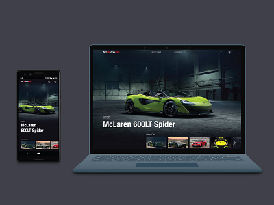 NetCarShow UI redesign: Mobile and Laptop