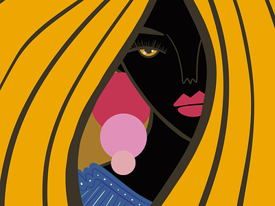Ora Yê Yê Ô, Oxum black black woman design goddess illustration long hair orisha orixá oxum pink procreate