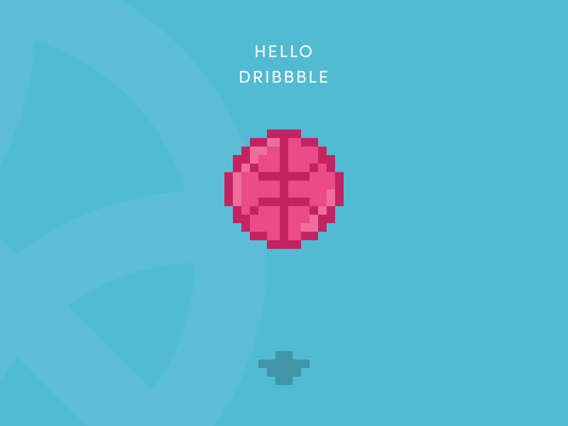 Hello Dribbble dribbble motion pixel art