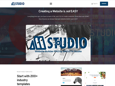 M Studio Website Builder Sales Page sales funnel sales page web design website builder website design