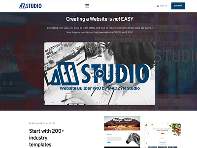 M Studio Website Builder Sales Page