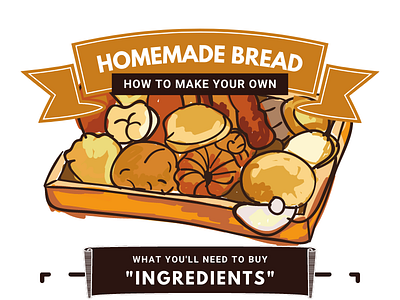 How to Make your Own Homemade Bread - Infographic on Canva branding canva design illustration infographics