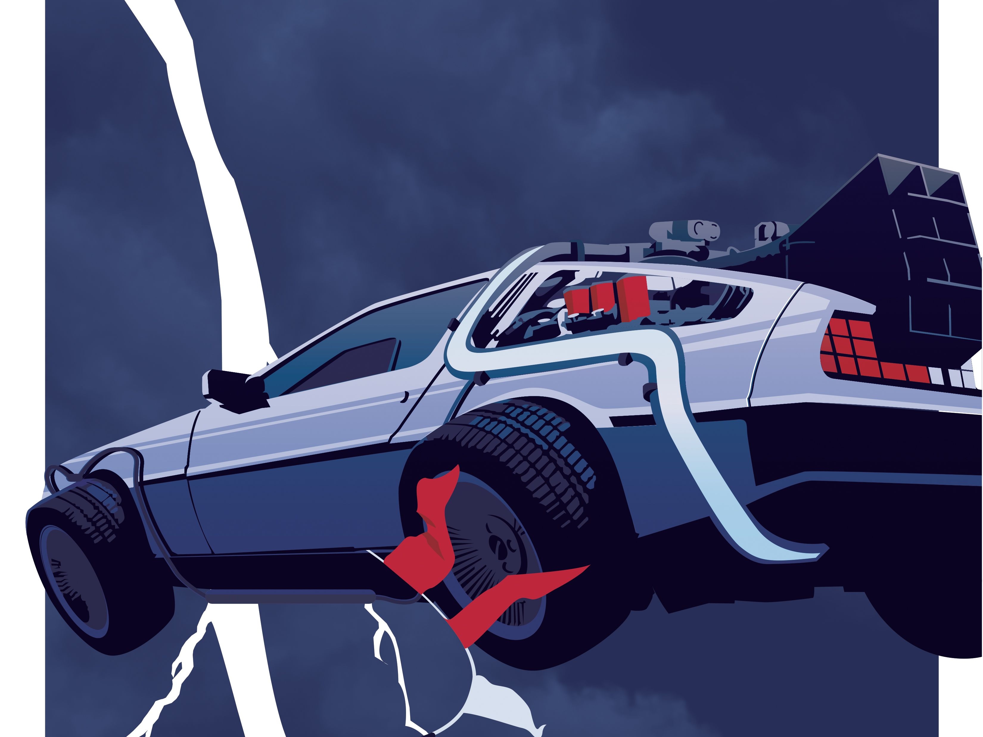 Back To The Future Ii Delorean Illustration by Michael McCalip on Dribbble