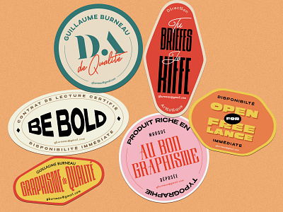 French Art Director self-promotion art director french graphic design selfpromotion stickers typogaphy
