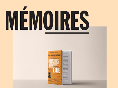 Memoires d'un exilé book graphic design history memory typogaphy