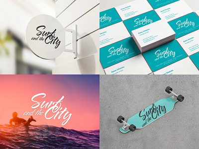 Surf and the City logo art director french graphic design guillaume burneau identity logo media outdoor surf website