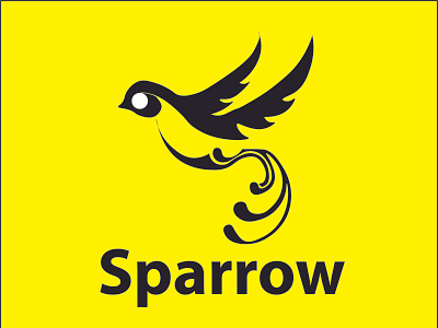 Sparrow logo animation app brand branding design fiverr icon identity illustration illustrator ios lettering logo minimal mobile type typography ux vector website