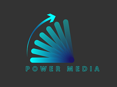 Power Media animation app brand branding design fiverr flat icon identity illustration illustrator lettering logo minimal mobile type typography ui vector website