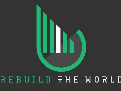 Rebuild The World animation app brand branding design fiverr flat icon identity illustration illustrator lettering logo minimal mobile type typography ui vector website