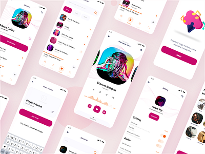 🎶 LAGUNYA - Music Application UI KIT 🎶 design download freebies illustration interface listen mobile music tempalet kit tempalet kit template ui ui design ui kit user interface ux ux design