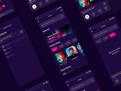 🎶 LAGUNYA - Music Application UI KIT 🎶 apps black white design free free download interface kit music apps music player template ui ui kit user interface ux