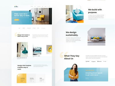 🏠 Develope Office And Build Interior - Exploration 🏠 banner buttons design interface interior interior design interiordesign landing page testimonial ui user interface ux web web design