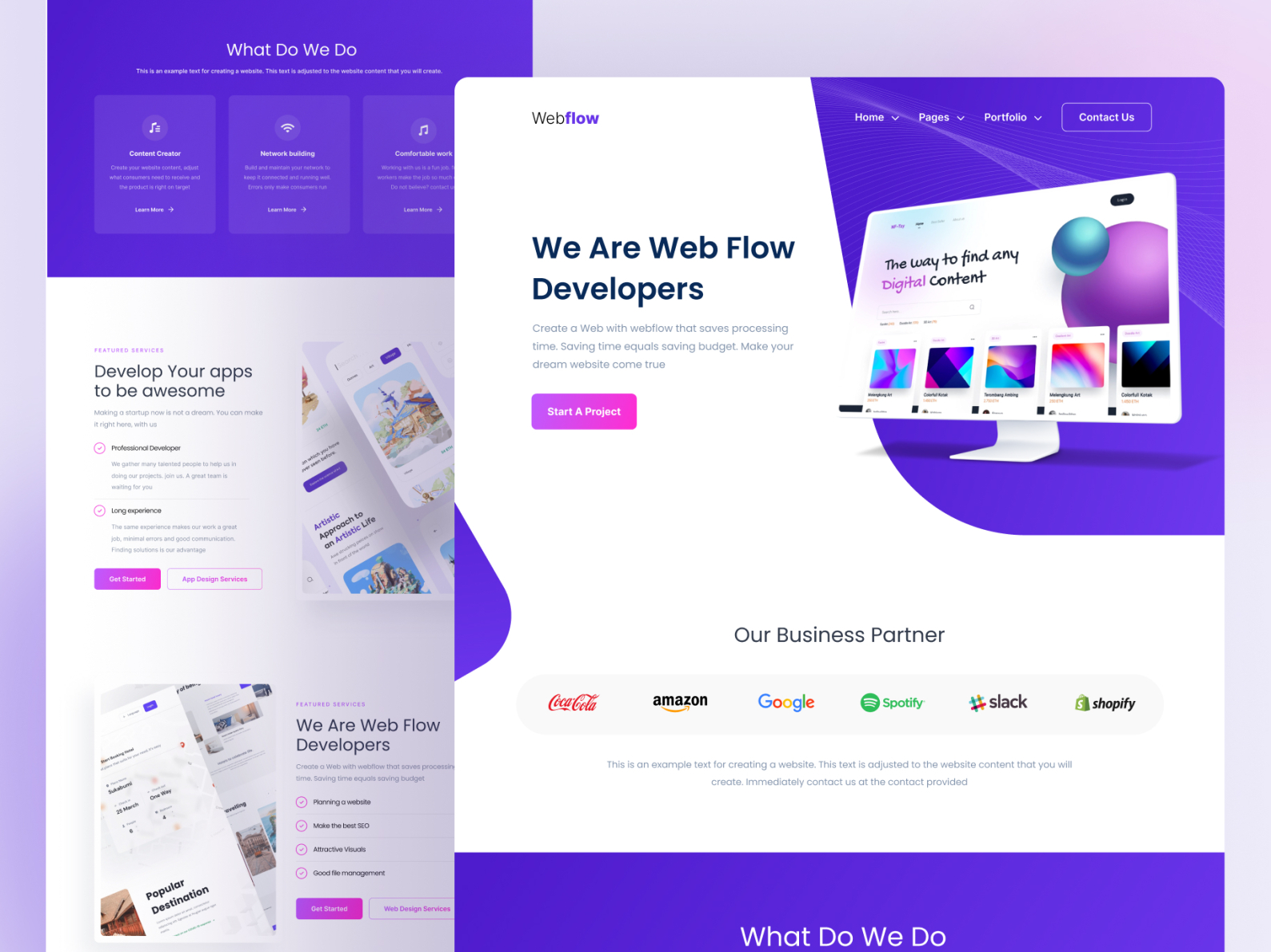 WebFlow Developers by Anam W P for Vektora on Dribbble