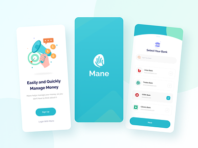 Mane - Money Management Apps application clean design illustration interface minimalist mobile ui user interface ux vector