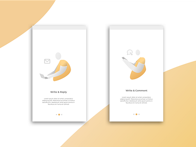 Ilustration for write ilustration minimal app user interface