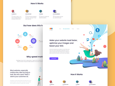 Load Faster Web Design illustration user interface vector