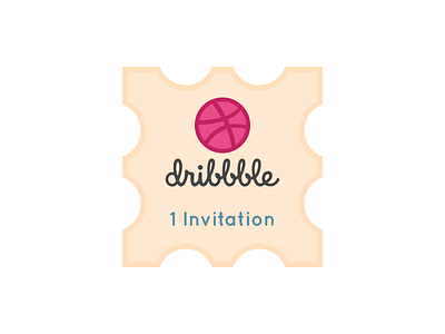 Dribbble Ticket adobe illustrator branding design flat invitation logo vector