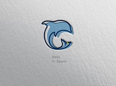 Books In Batumi [Logo] [Rework] art batumi blacksea bookmark books dolphin illustraion logo logo design logos publishing house
