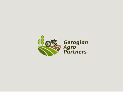 Georgian Agro Partners [Logo] agro branding design illustration inspiration logo logos tractor vector wheat
