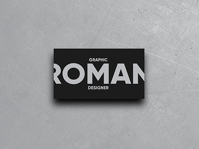 Roman Logo beauty best logo bussines card designer dribbble letters metall minimalist namecard personal logo portfolio visit card