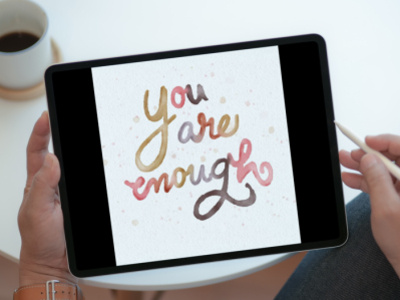 ProCreate Handlettering lettering procreate tablet watercolor