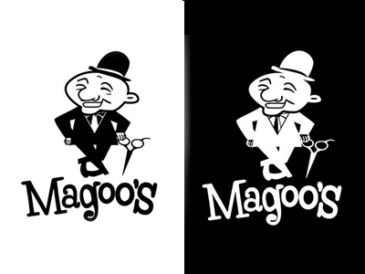 Barber Shop Magoo Logo barber shop cartoon illustration logo recreation retro