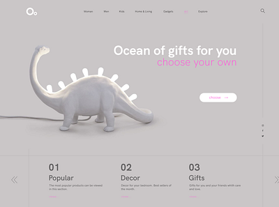 Gift shop UI design figma illustration light ui web webdesign website