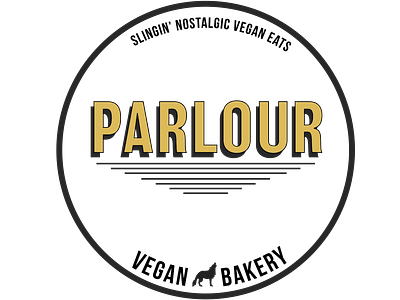 Parlour Primary Logo 90s adobe illustrator bakery branding design graphic design identity logo miami pnw restaurant vector vegan