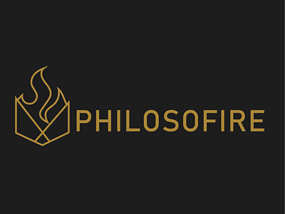 Philosofire logo adobe illustrator branding clean community design fire goblet graphic design identity illustration line art philosophy