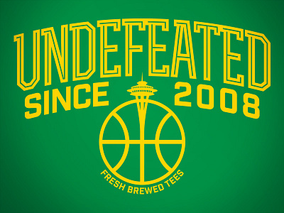Undefeated fresh brewed tees seattle