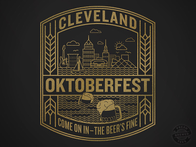 Cleveland Oktoberfest Beer Label apparel beer label cleveland fresh brewed tees oktoberfest vector