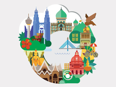 Malaysia Map by Valen Lim on Dribbble