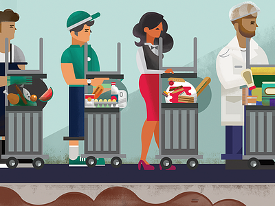 Food Wastage editorial food illustration vector wastage