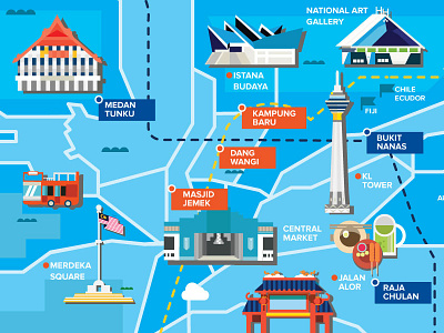 The Ritz-Carlton Kuala Lumpur Map Illustration