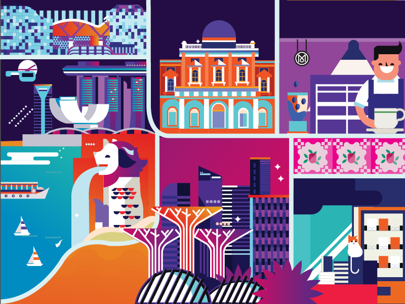 Going Places: Singapore City Map by Valen Lim on Dribbble