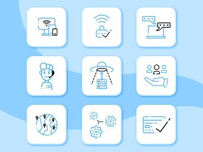 Internet of Things Icon Set branding icon set icons illustration vector