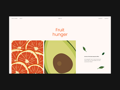 Fruit Hunger Shop apple avocado banana concept design hunger juice kiwi limon nature online shop online store orange papaya passion fruit pitaya ui watermelon web website