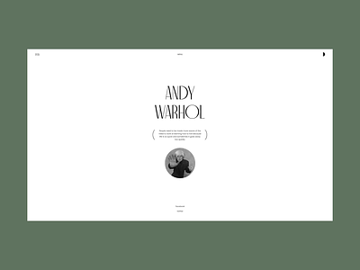 Andy Warhol Open Symmetry andy andy warhol art composition design pop art popart site ui warhol web