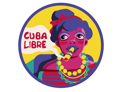 Cuba libre flat illustration vector web