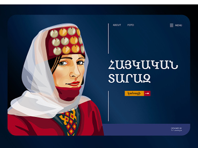 Armenian costume_web design flat illustration vector web website