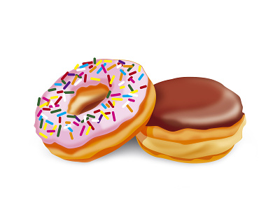 Doughnuts/food illustration flat icon illustration vector web