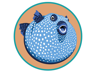 Fish ball flat icon illustration vector web